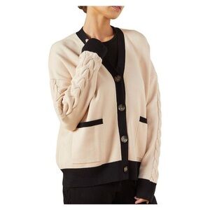 Monroe Color-Block V Neck Cardigan Size XS NWOT